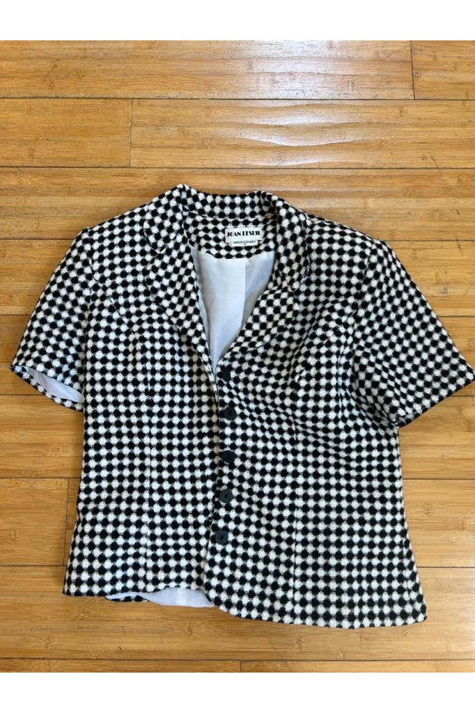 Vintage Black & White Checkered Shirt/Jacket