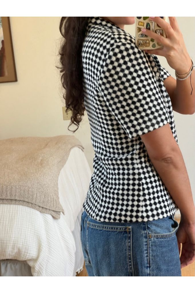 Vintage Black & White Checkered Shirt/Jacket