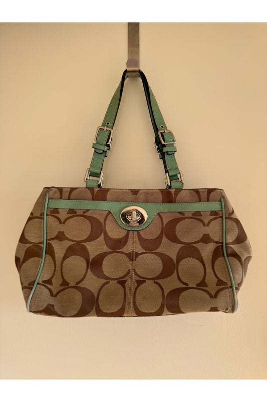 Blue & Brown Coach Purse