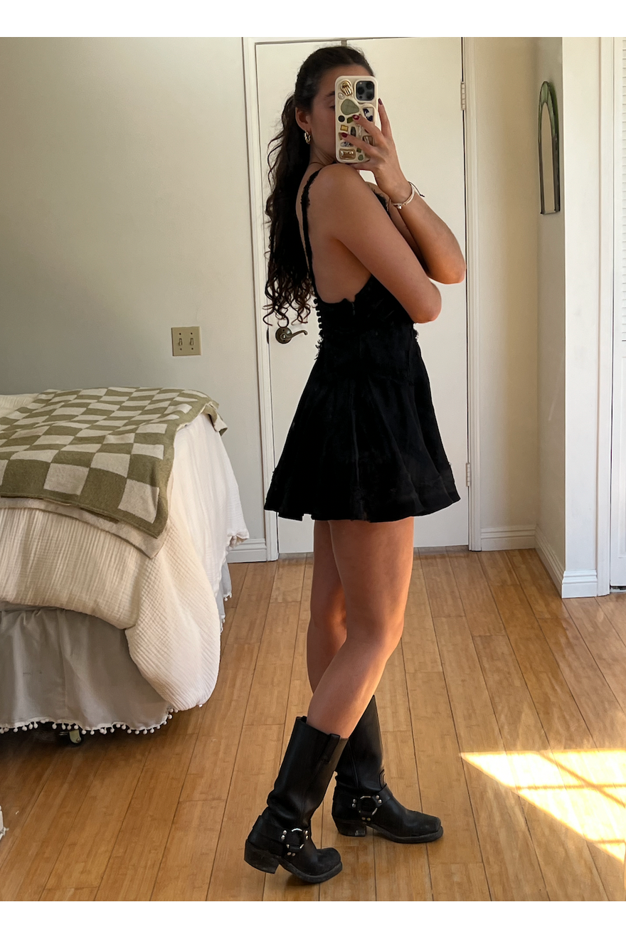 Black Lace Mini Dress