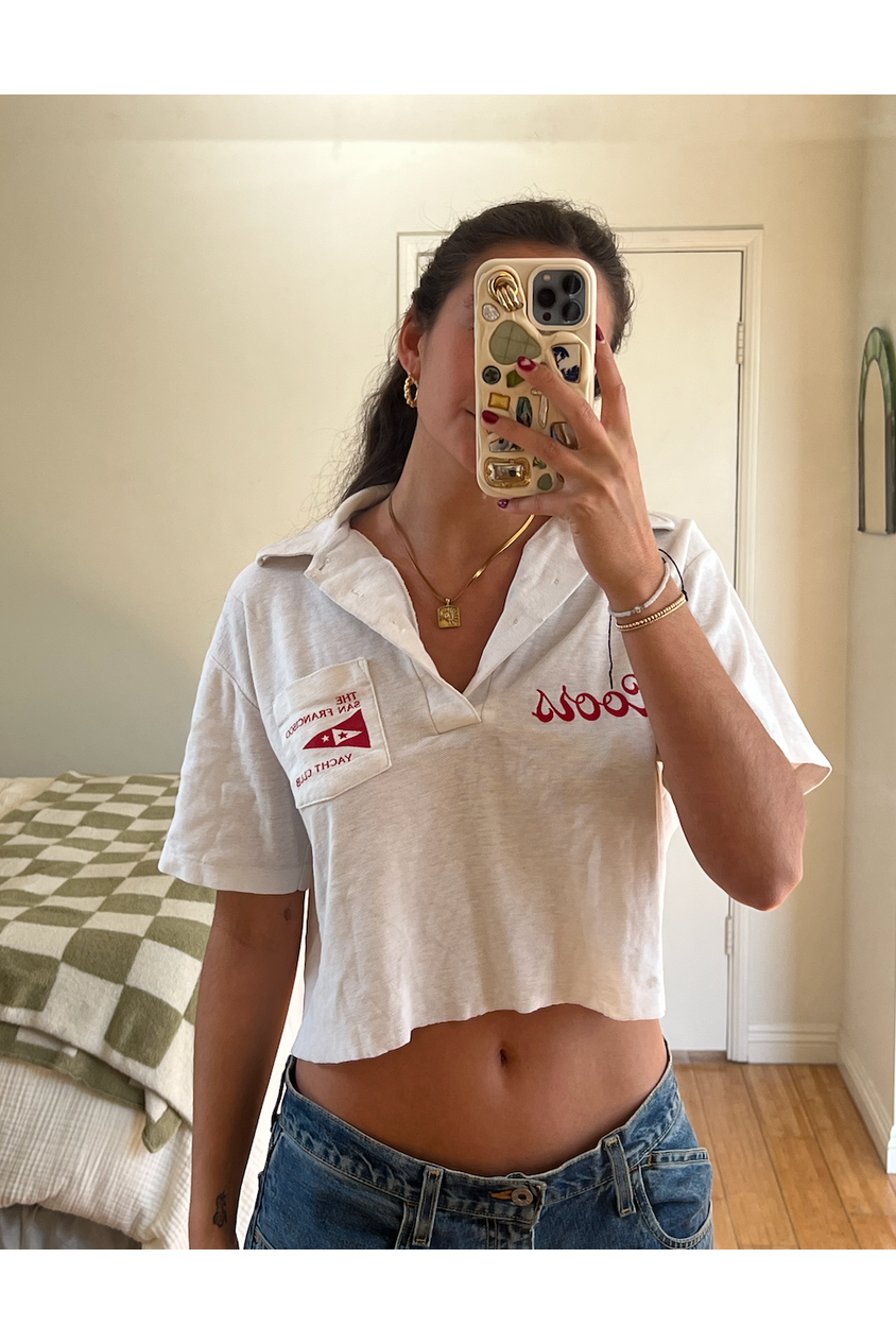 Vintage Coors SF Yacht Club Crop