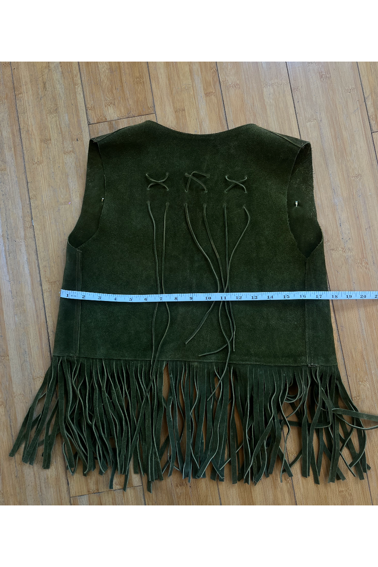 Vintage Green Suede Vest